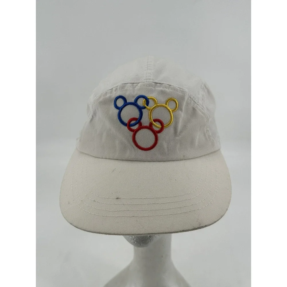 Mickey Unlimited Mickey Mouse Olympic Rings Embroidered White Baseball Cap‎